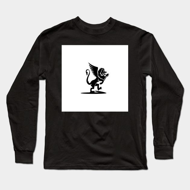 Black Griffin Long Sleeve T-Shirt by Whatastory